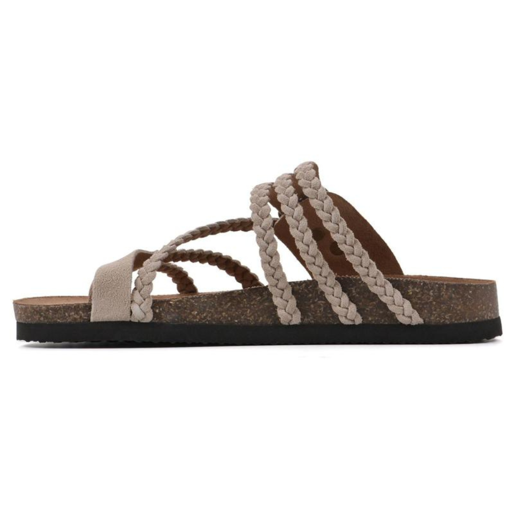 Women's Sandals | Cork Footbed Braided Straps