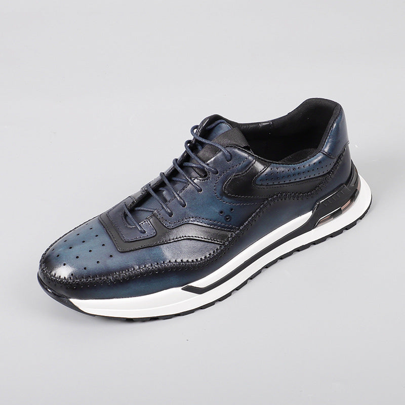 Men’s Cowhide Leather Sneakers | Cushioned & Comfort