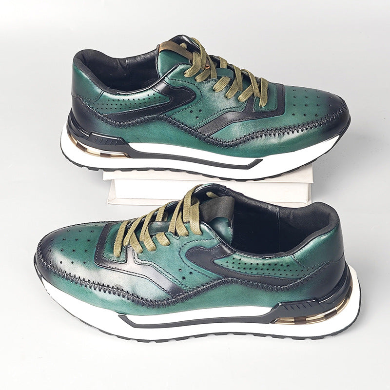 Men’s Cowhide Leather Sneakers | Cushioned & Comfort