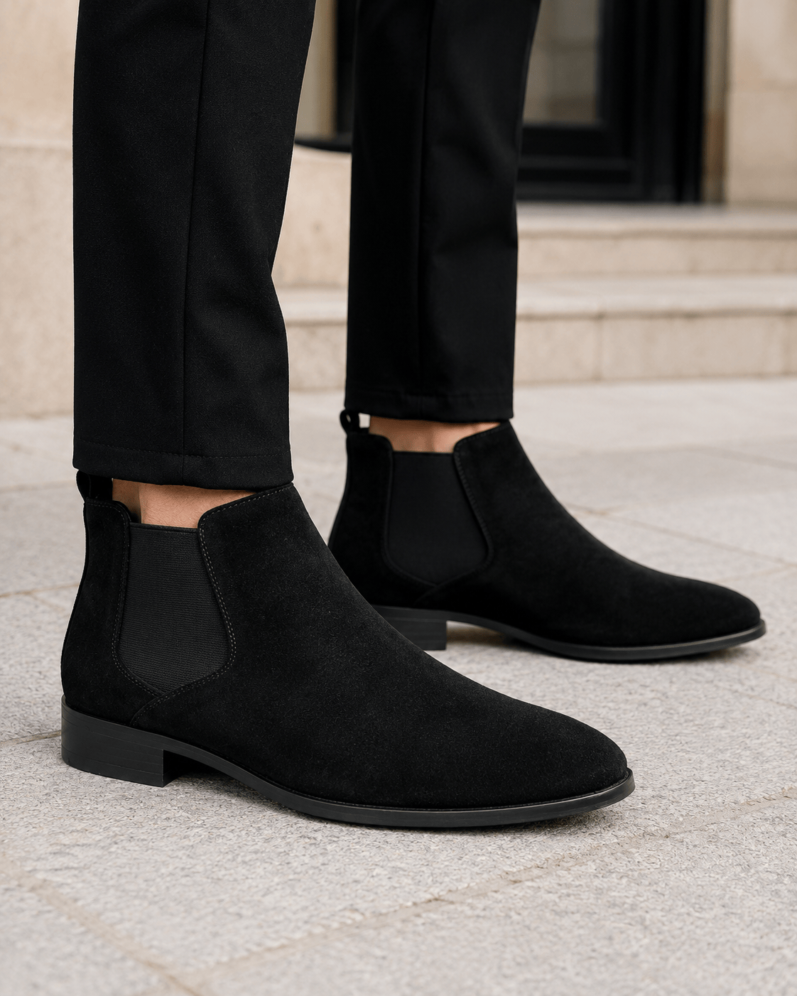 Slip-On Chelsea Boots UK for Men with Elastic Side Panels and Pull Tab