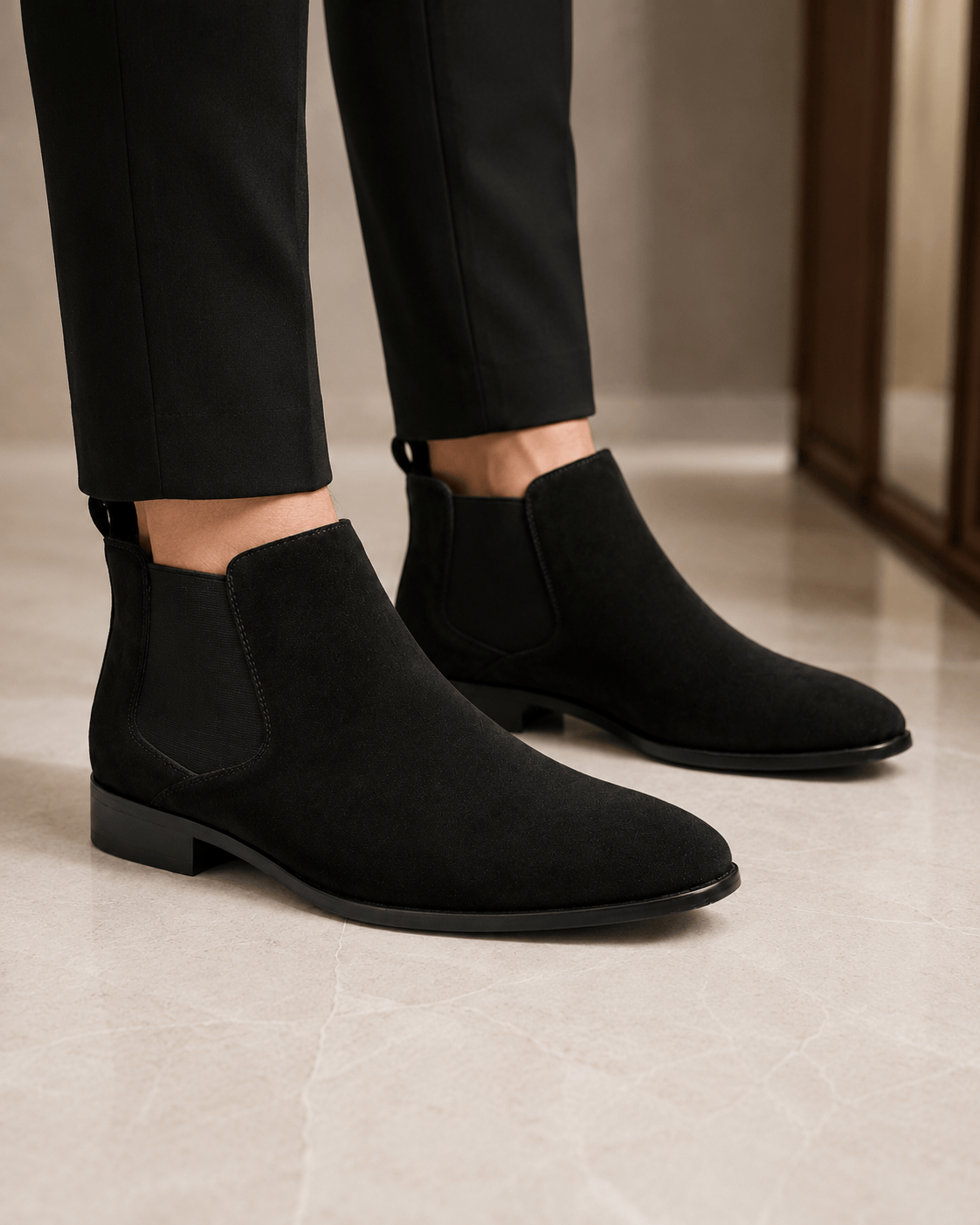Slip-On Chelsea Boots UK for Men with Elastic Side Panels and Pull Tab