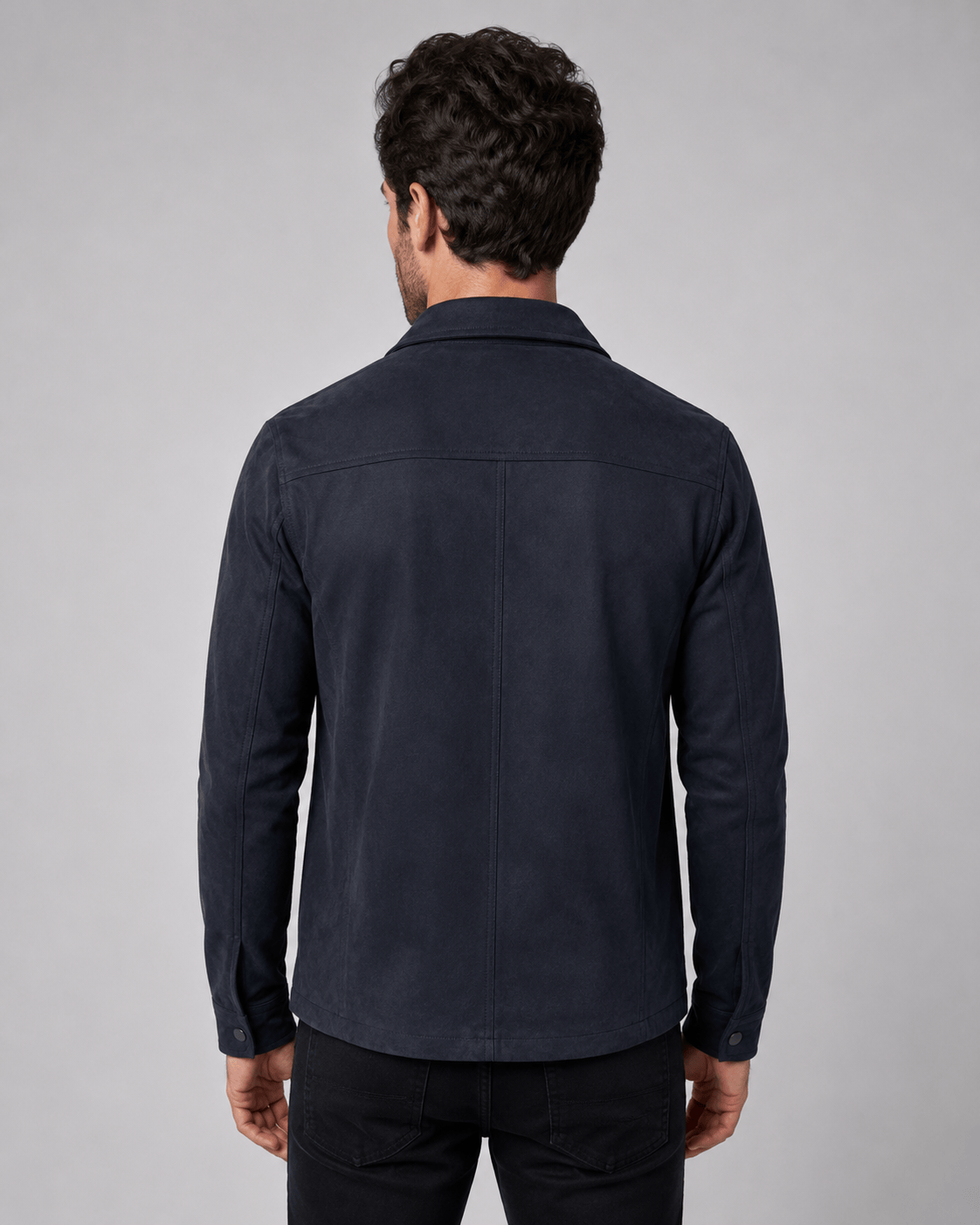 Versatile Mens Overshirt with Press Stud Front Point Collar and Flap Chest Pockets