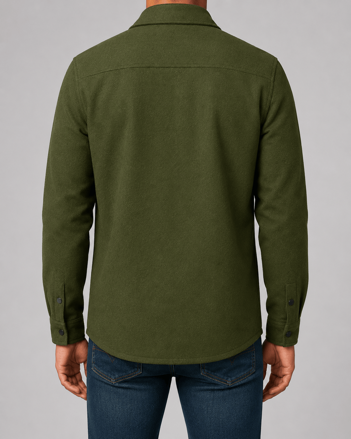 Relaxed Fit Mens Shirts Overshirt Jacket with Button Front and Flap Chest Pockets