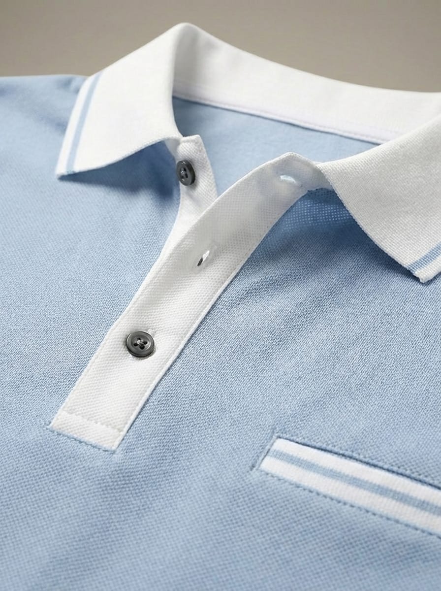 Men’s Collared Long Sleeve Polo Shirt | Slim Fit