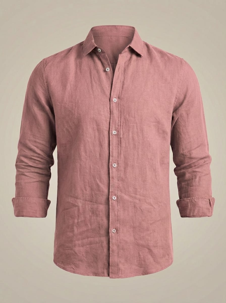 Men’s Collared Long Sleeves Button Front Casual Shirt | Slim Fit