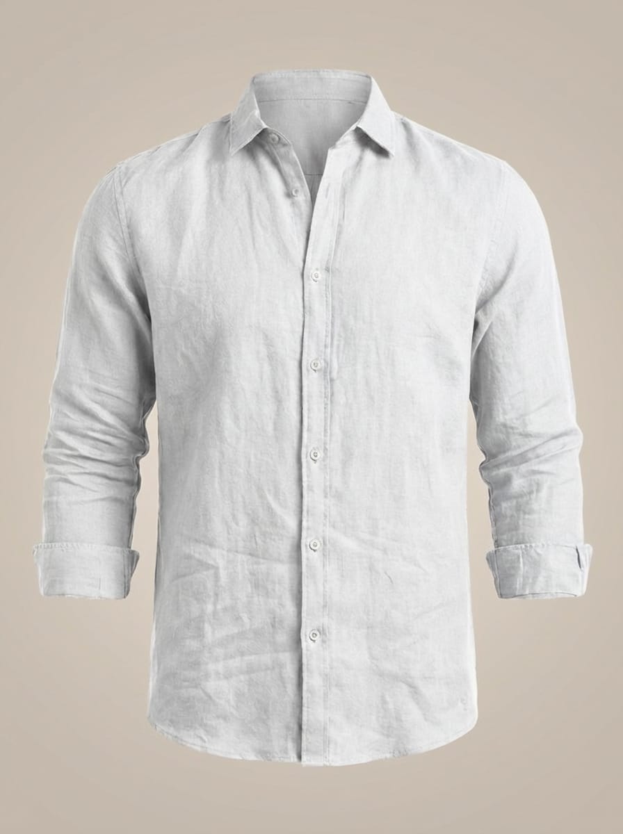 Men’s Collared Long Sleeves Button Front Casual Shirt | Slim Fit