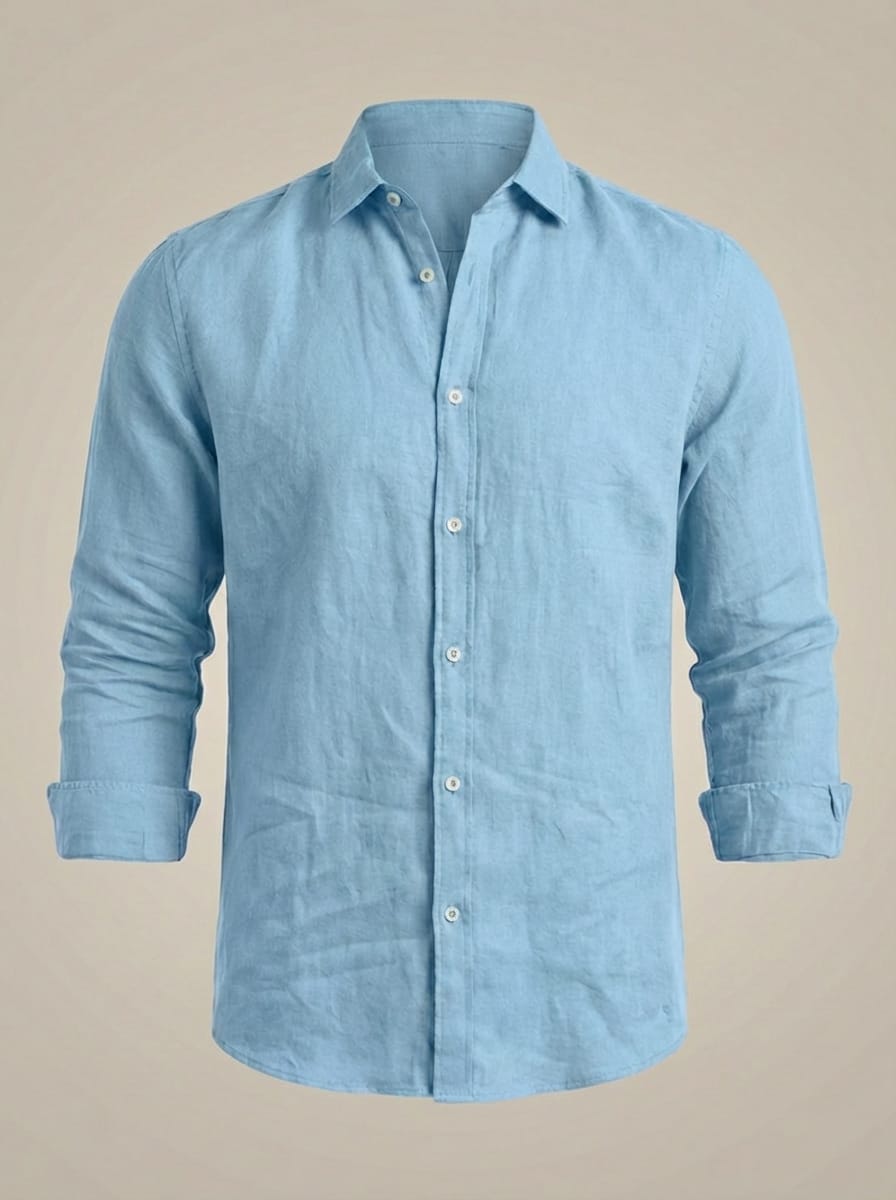 Men’s Collared Long Sleeves Button Front Casual Shirt | Slim Fit