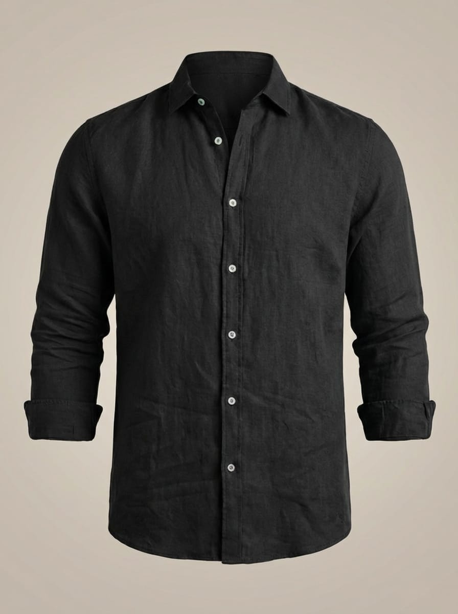 Men’s Collared Long Sleeves Button Front Casual Shirt | Slim Fit
