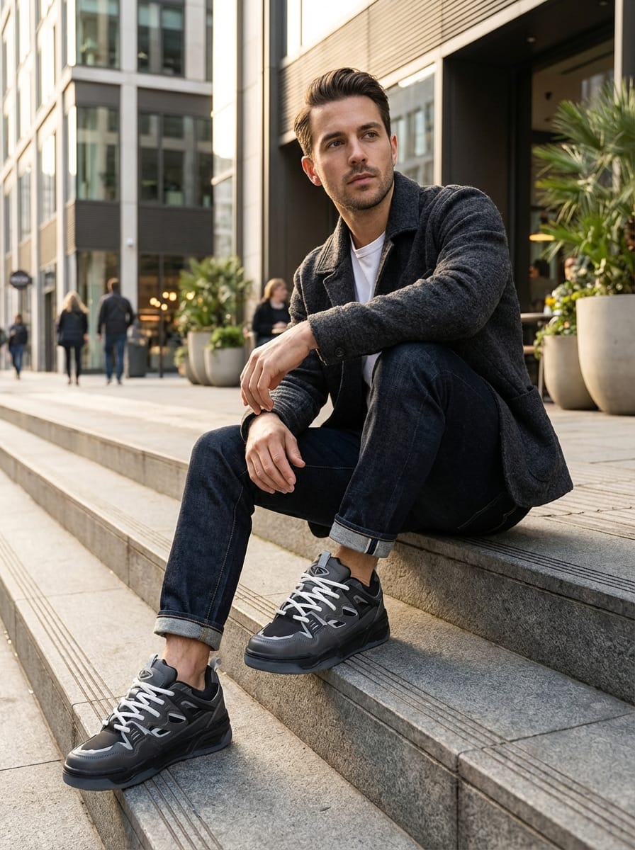 Men's Lace-Up Sport Casual Sneakers | Round Toe