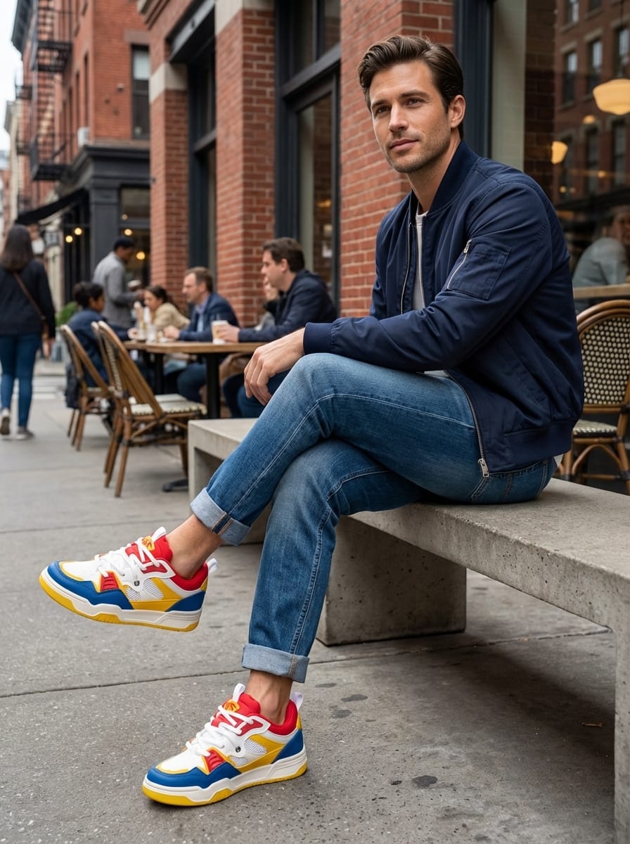 Men's Lace-Up Sport Casual Sneakers | Round Toe