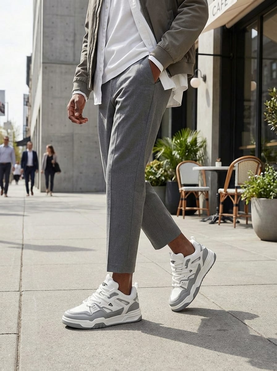Men's Lace-Up Sport Casual Sneakers | Round Toe
