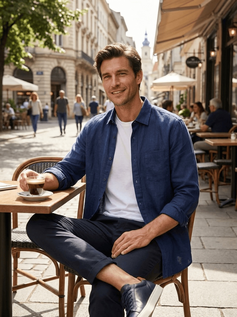 Men’s Long Sleeve Summer Casual Button Down Shirt | Collared