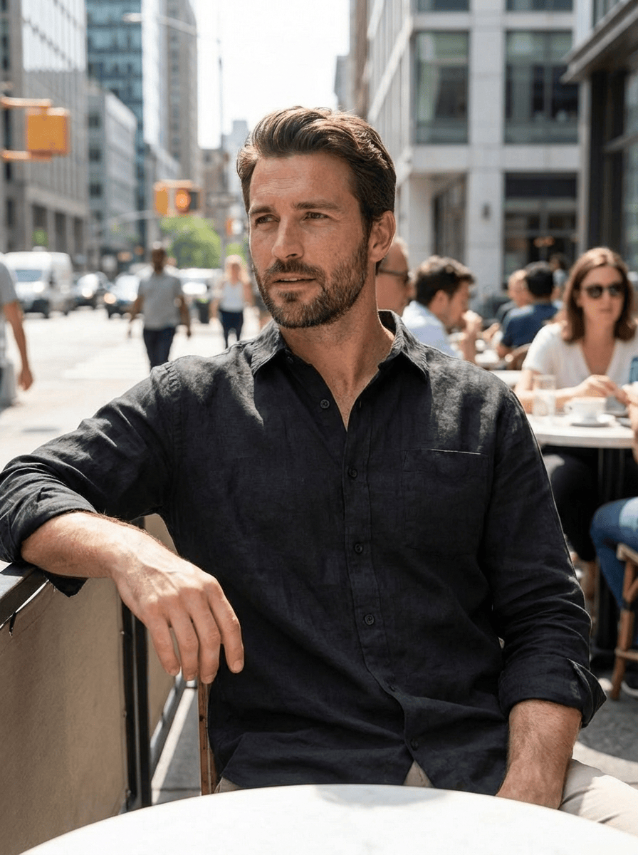 Men’s Long Sleeve Summer Casual Button Down Shirt | Collared