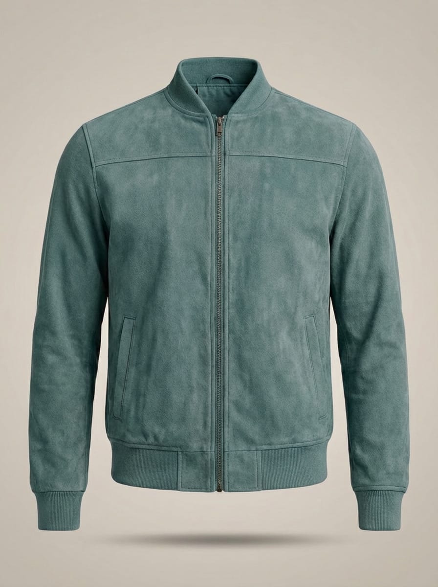 Men’s Modern Stand Collar Slim Fit Zip Jacket | Ribbed Sleeves
