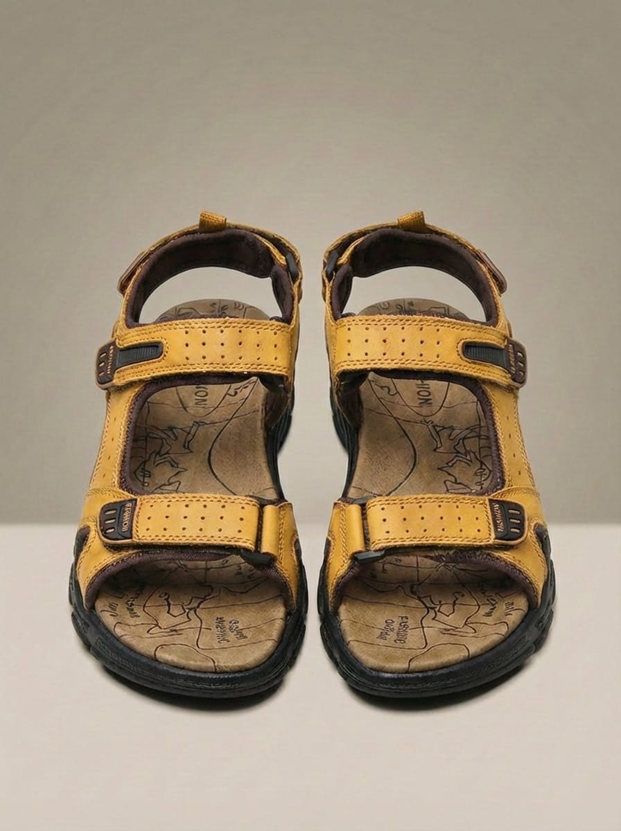 Men's Outdoor Double Velcro Casual Sandals | Open Toe