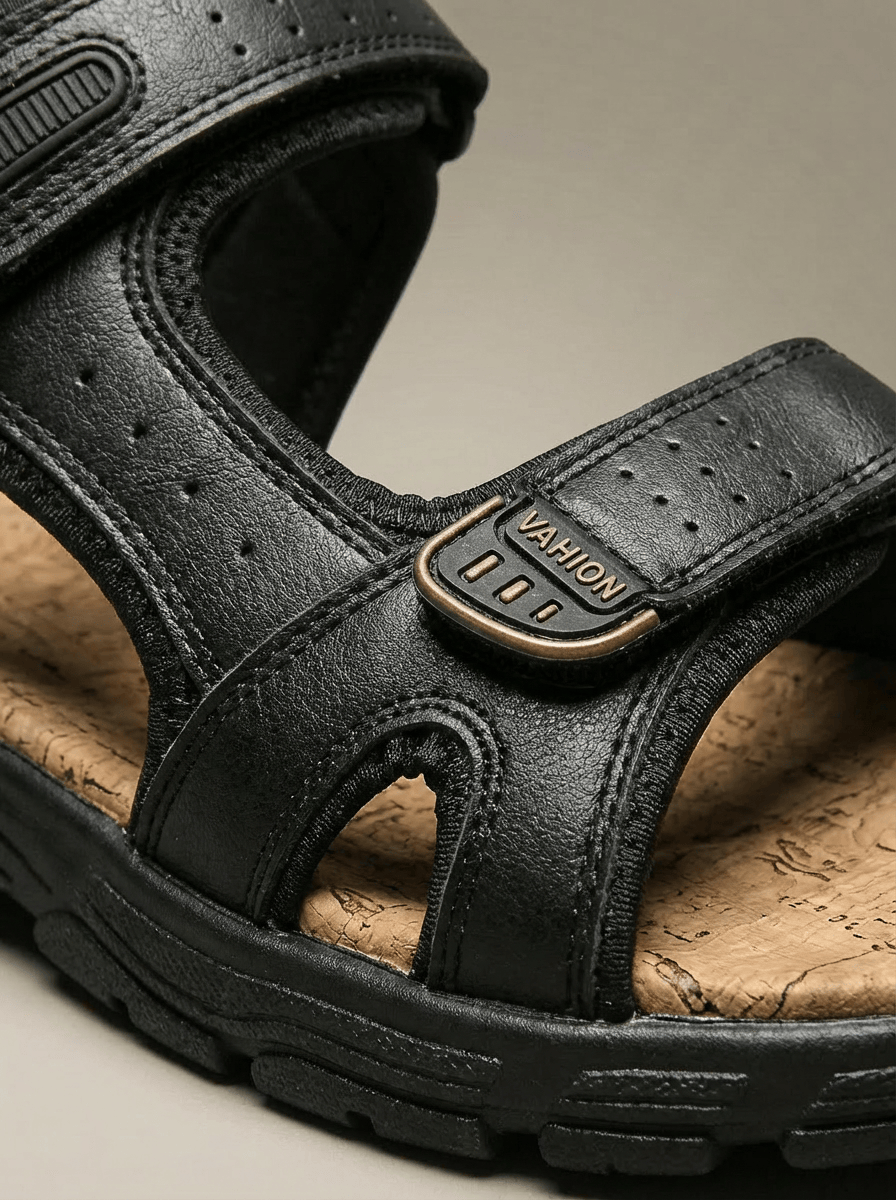Men's Outdoor Double Velcro Casual Sandals | Open Toe