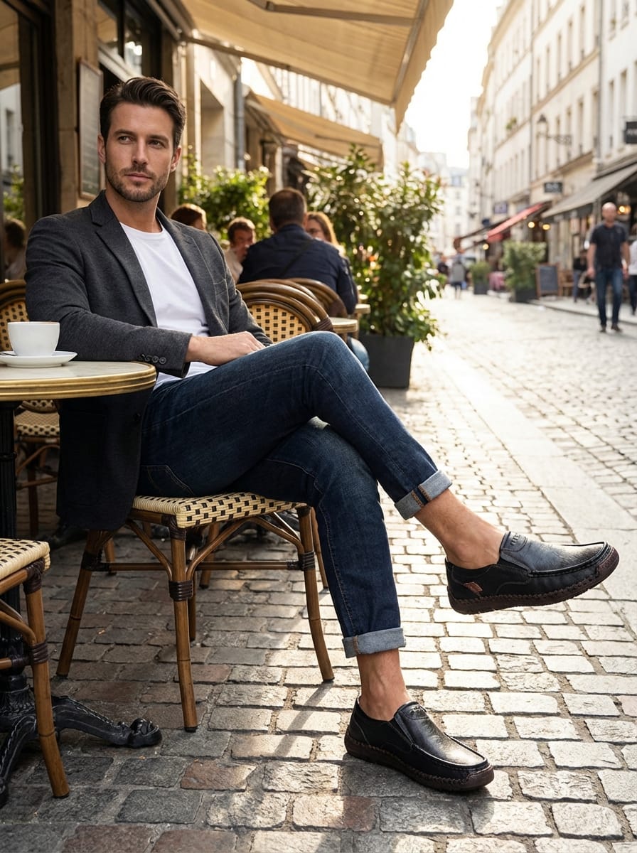 Men’s Round Toe Slip On Loafers | Casual