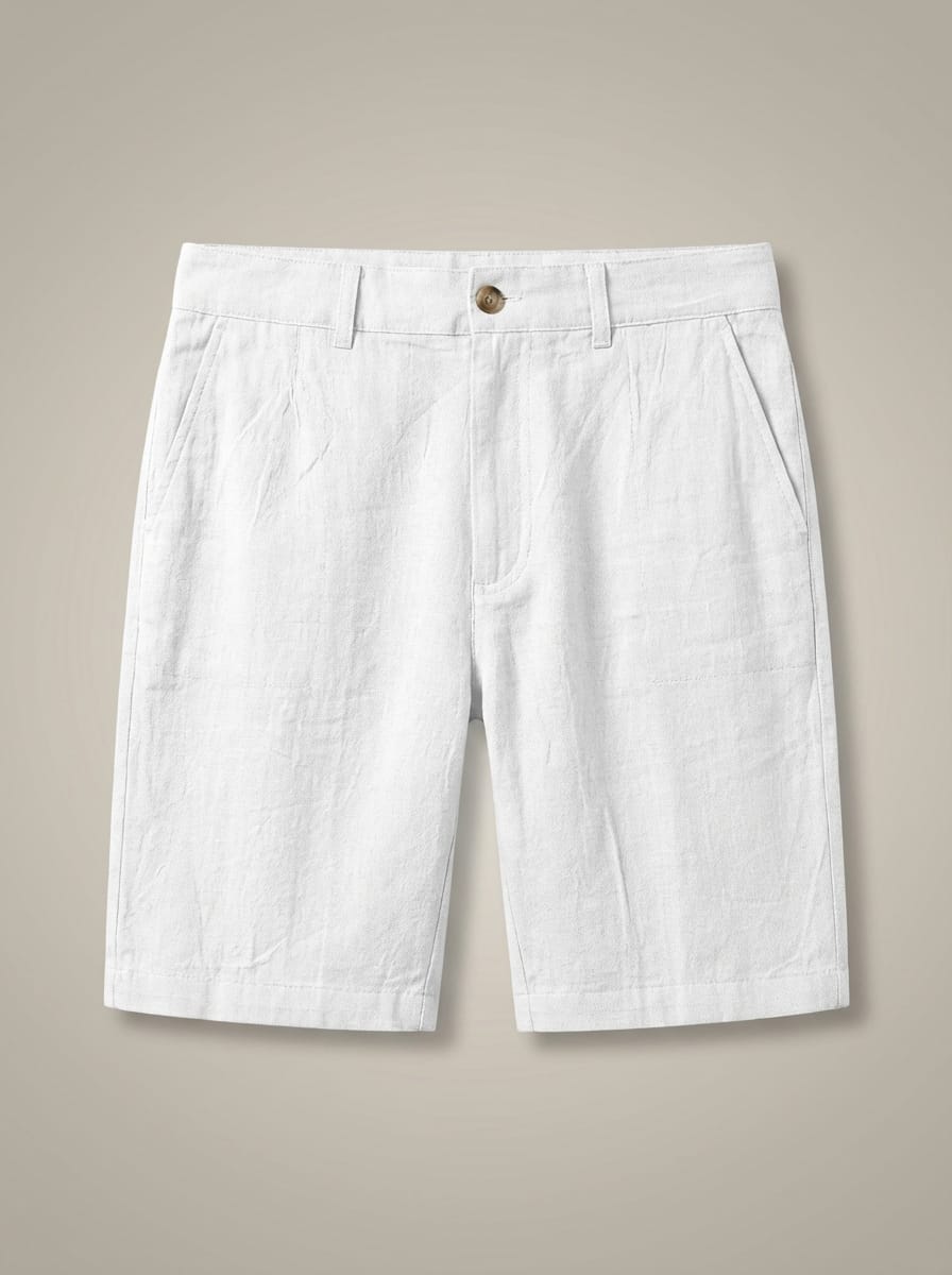 Men's Slim Fit Button Closure Summer Shorts | Side Pockets