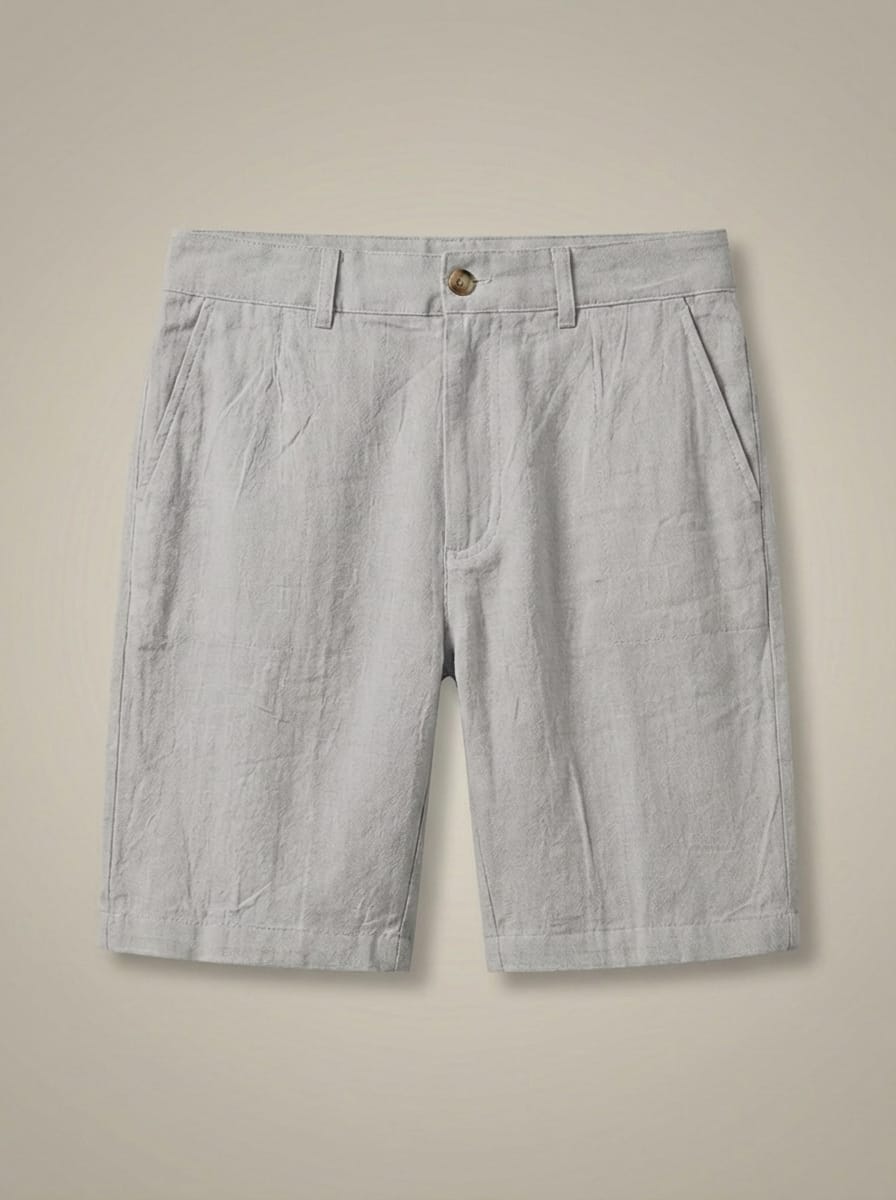 Men's Slim Fit Button Closure Summer Shorts | Side Pockets