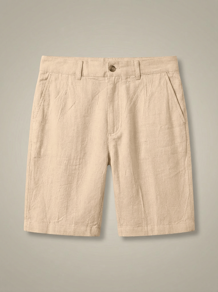 Men's Slim Fit Button Closure Summer Shorts | Side Pockets