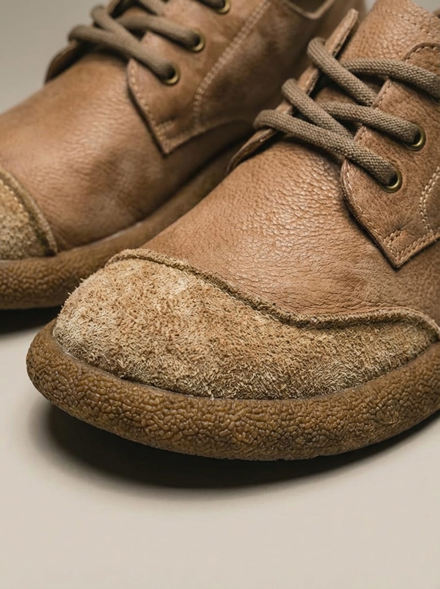 Men’s Textured Casual Lace Up Sneakers | Round Toe