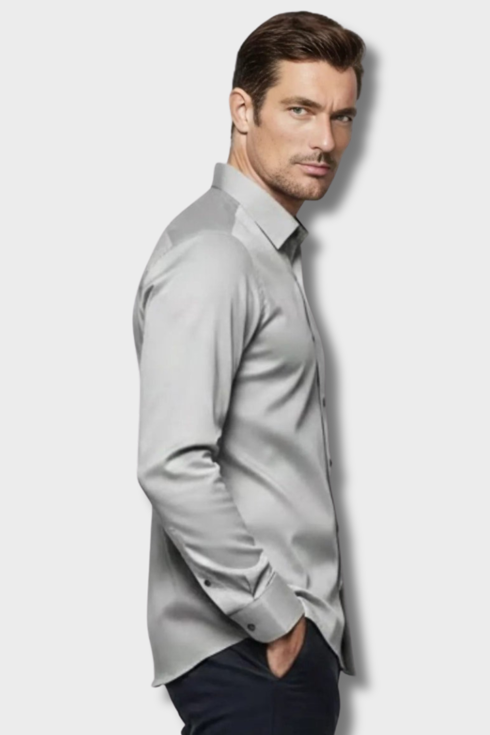 Men's Slim Fit Dress Shirt | Long Sleeve Button Down