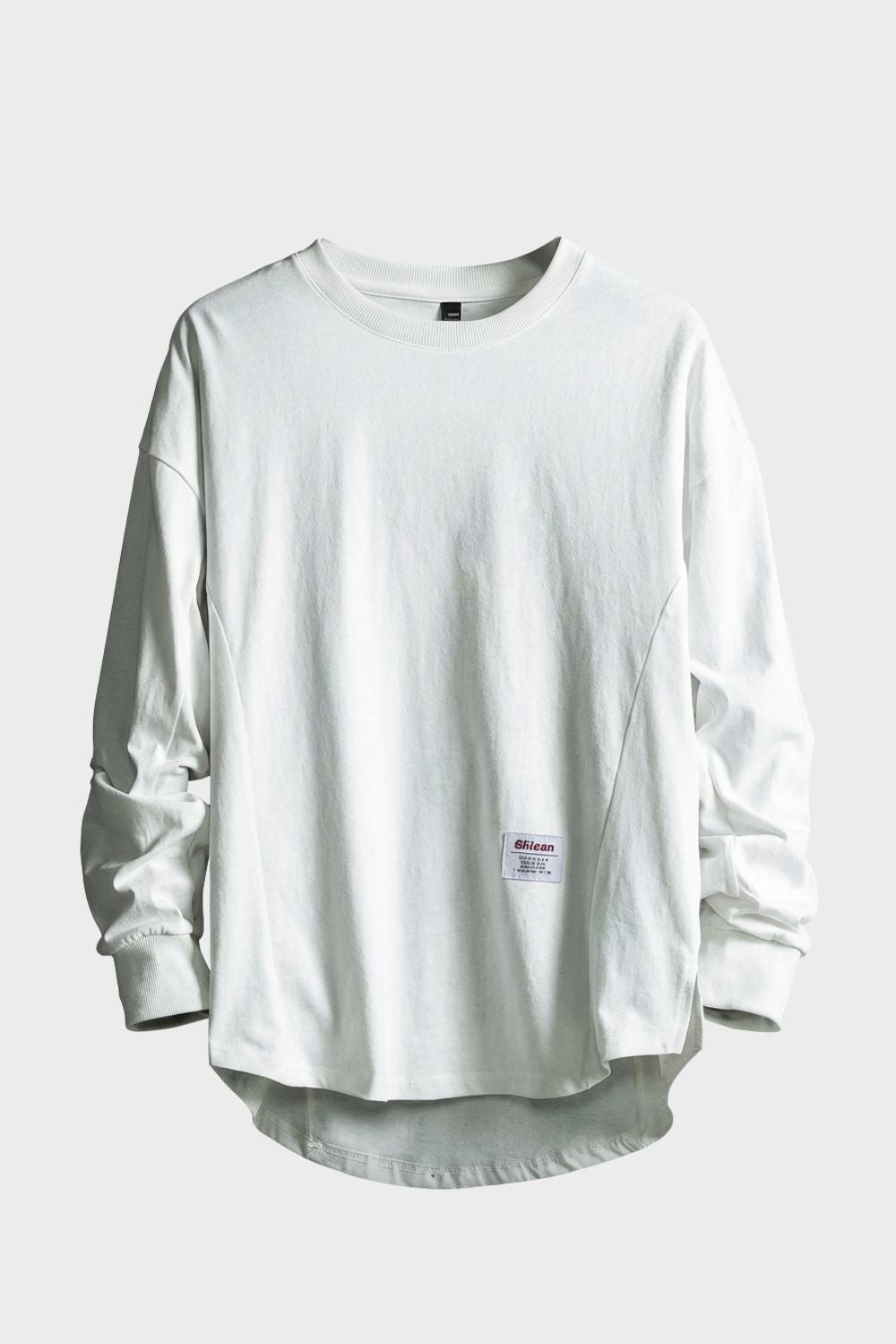 Men's Oversized Drop Hem Sweatshirt | Long Sleeve Crew Neck