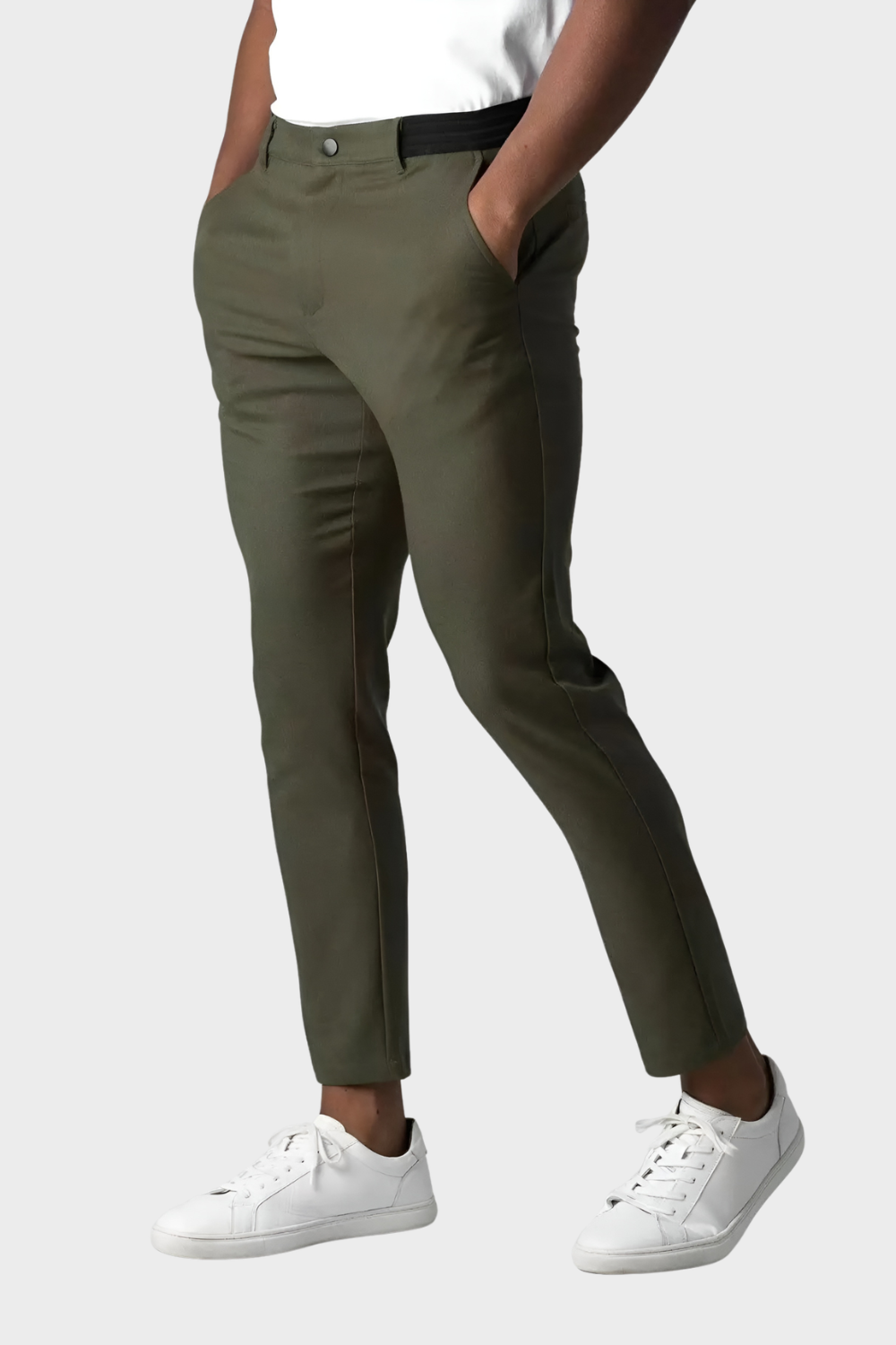 Men's Slim Fit Chinos | Stretch Cotton Smart Casual