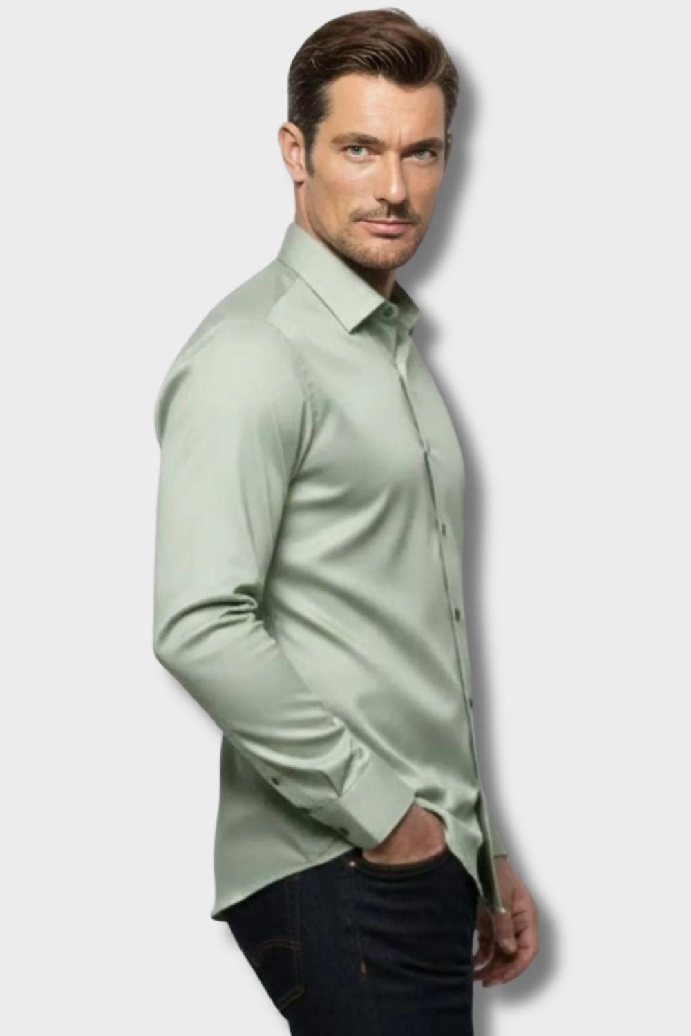 Men's Slim Fit Dress Shirt | Long Sleeve Button Down