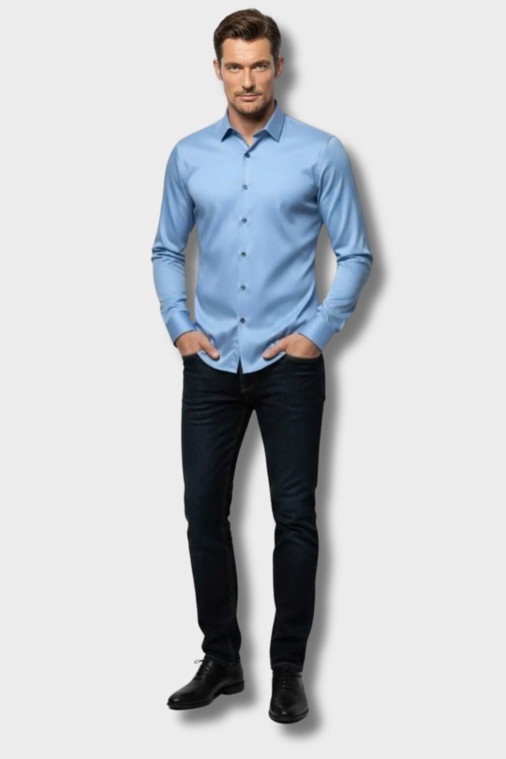 Men's Slim Fit Dress Shirt | Long Sleeve Button Down