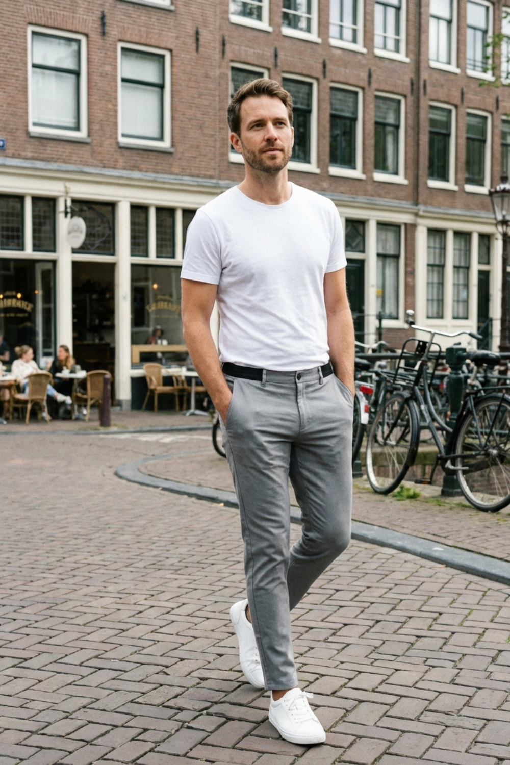 Men's Slim Fit Chinos | Stretch Cotton Smart Casual