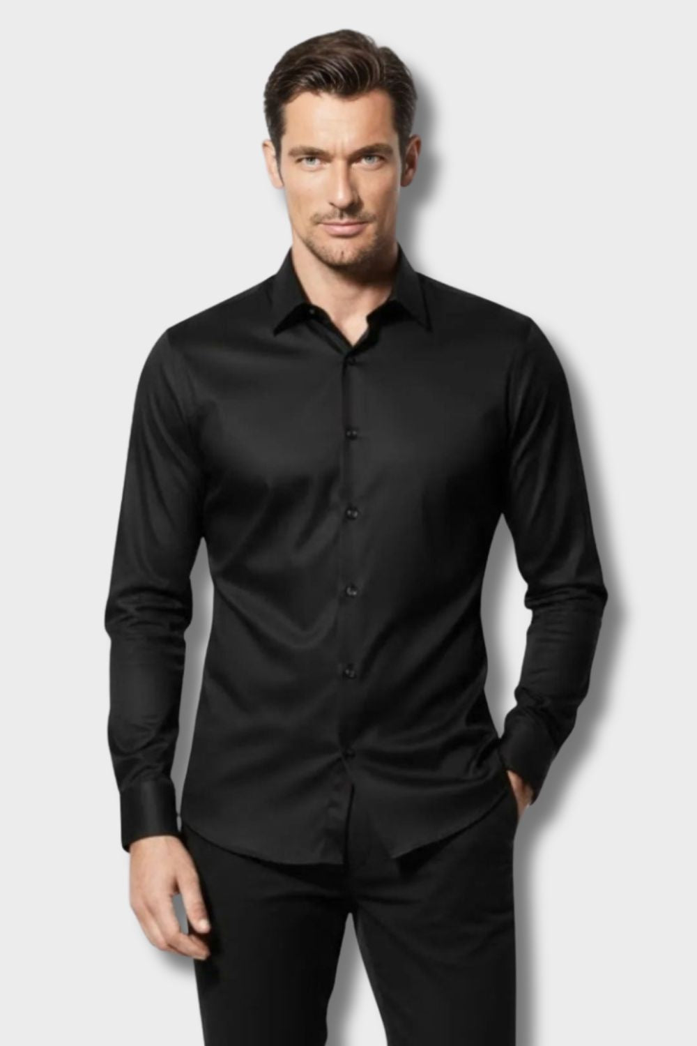 Men's Slim Fit Dress Shirt | Long Sleeve Button Down