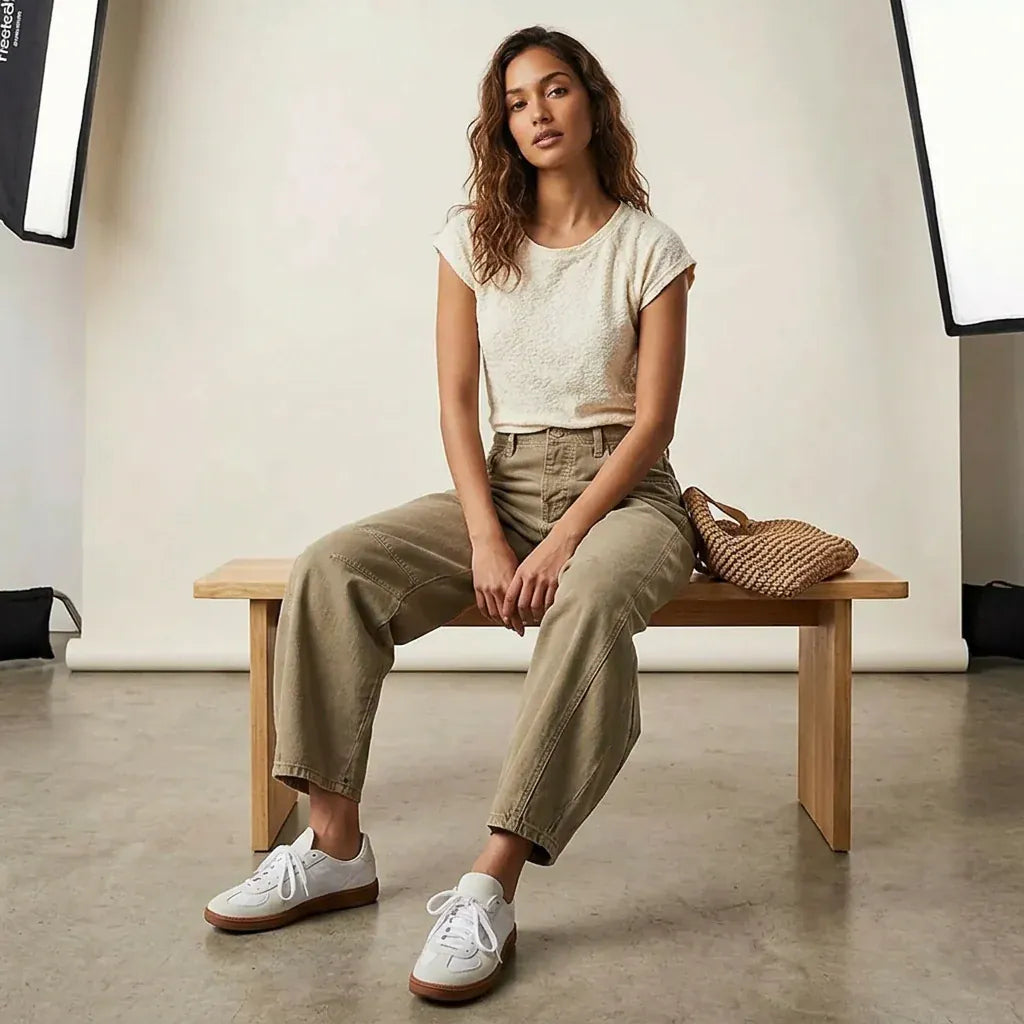 Women's Barrel Jeans | High Waist & Garment-Washed Finish
