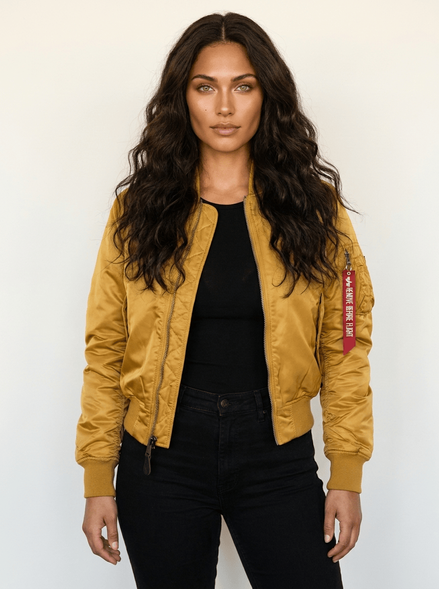 Women's Bomber Jacket | Ribbed Trim & Sleeve Pocket