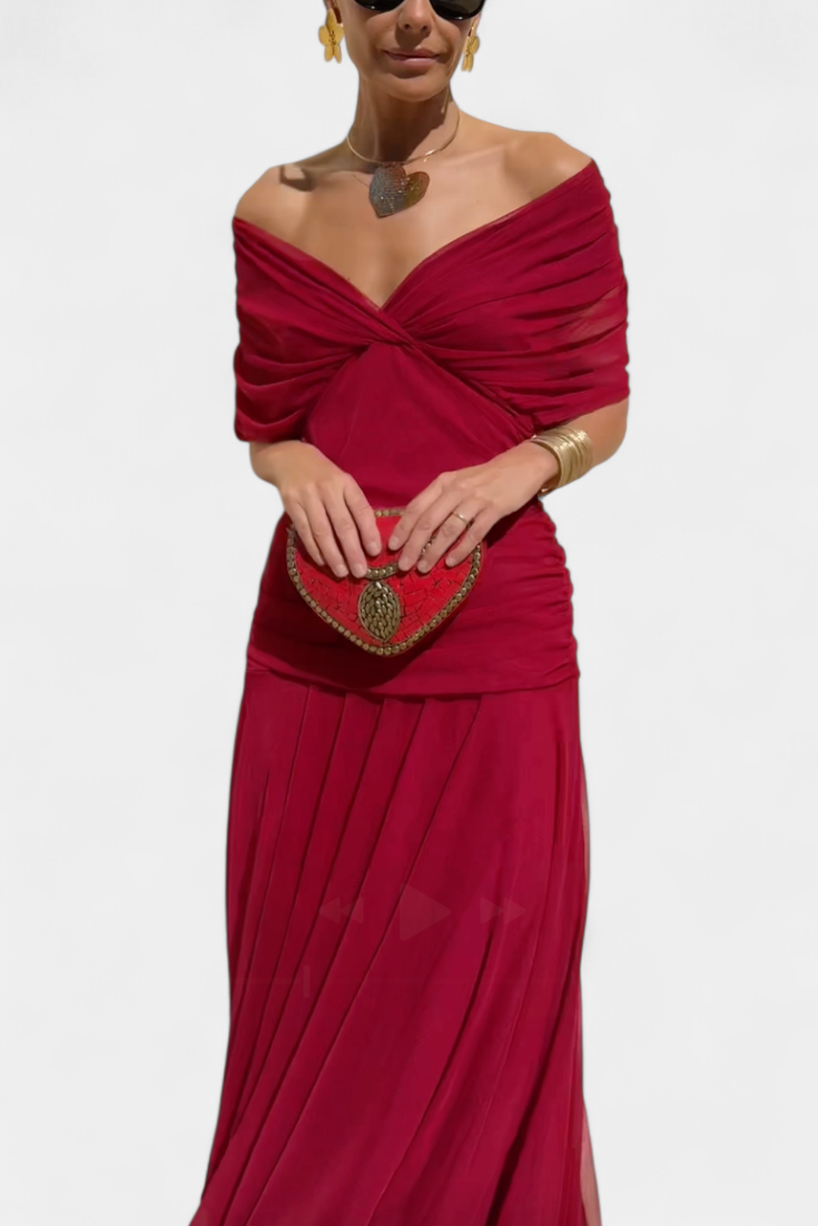 Women's Dress | Floral Pleated Maxi