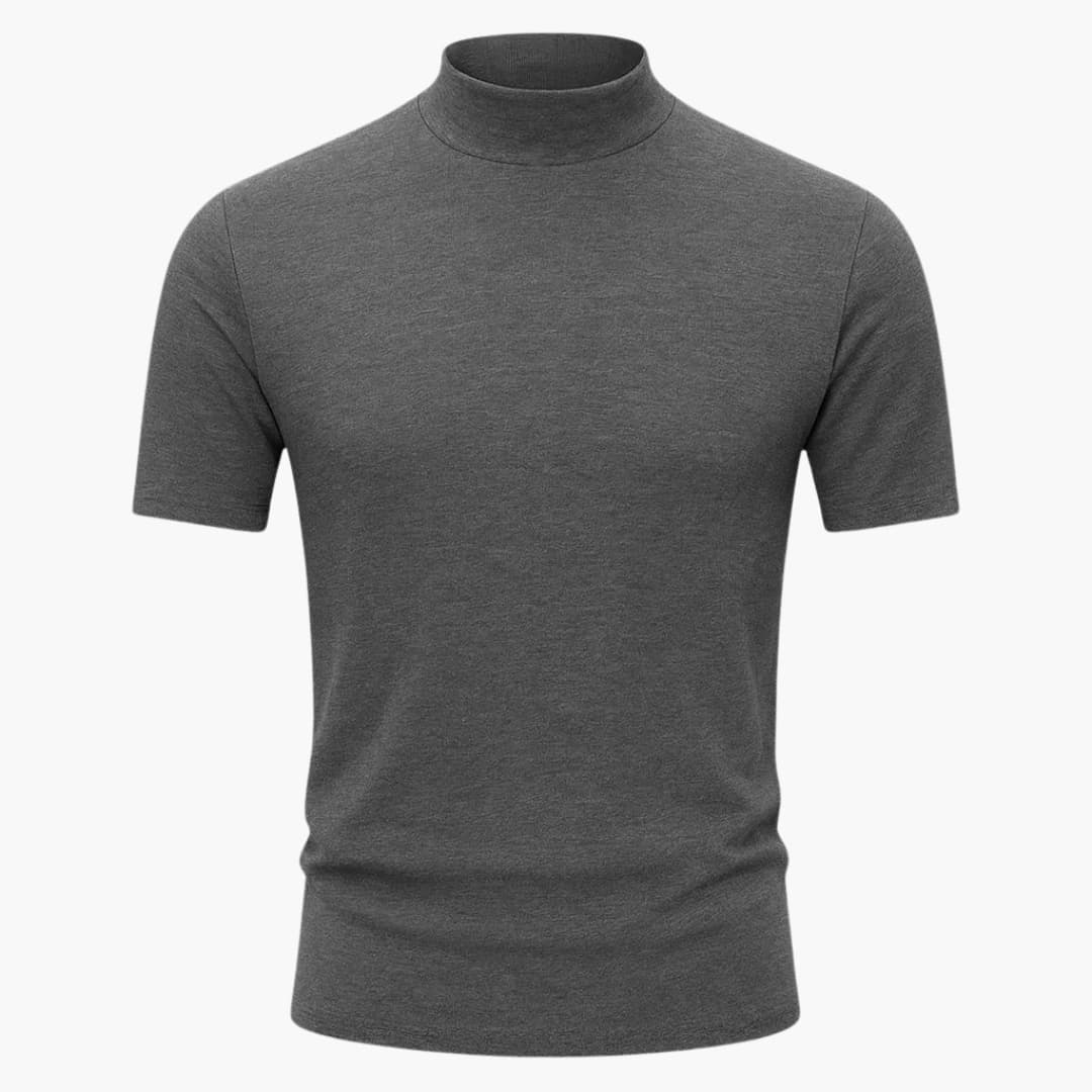 Men’s Slim Fit T-Shirt | High Neck Short Sleeve