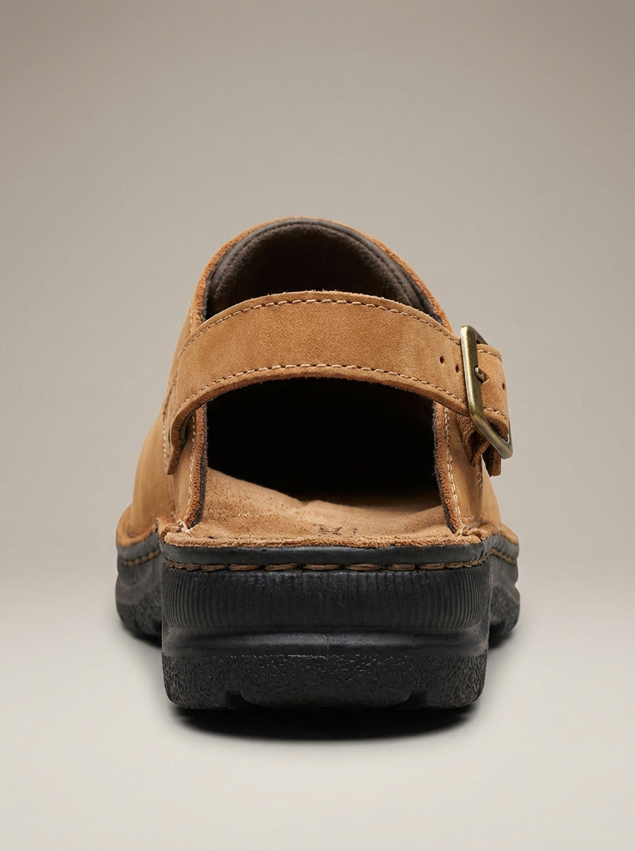 Unisex Buckle Slip On Casual Clogs | Round Toe