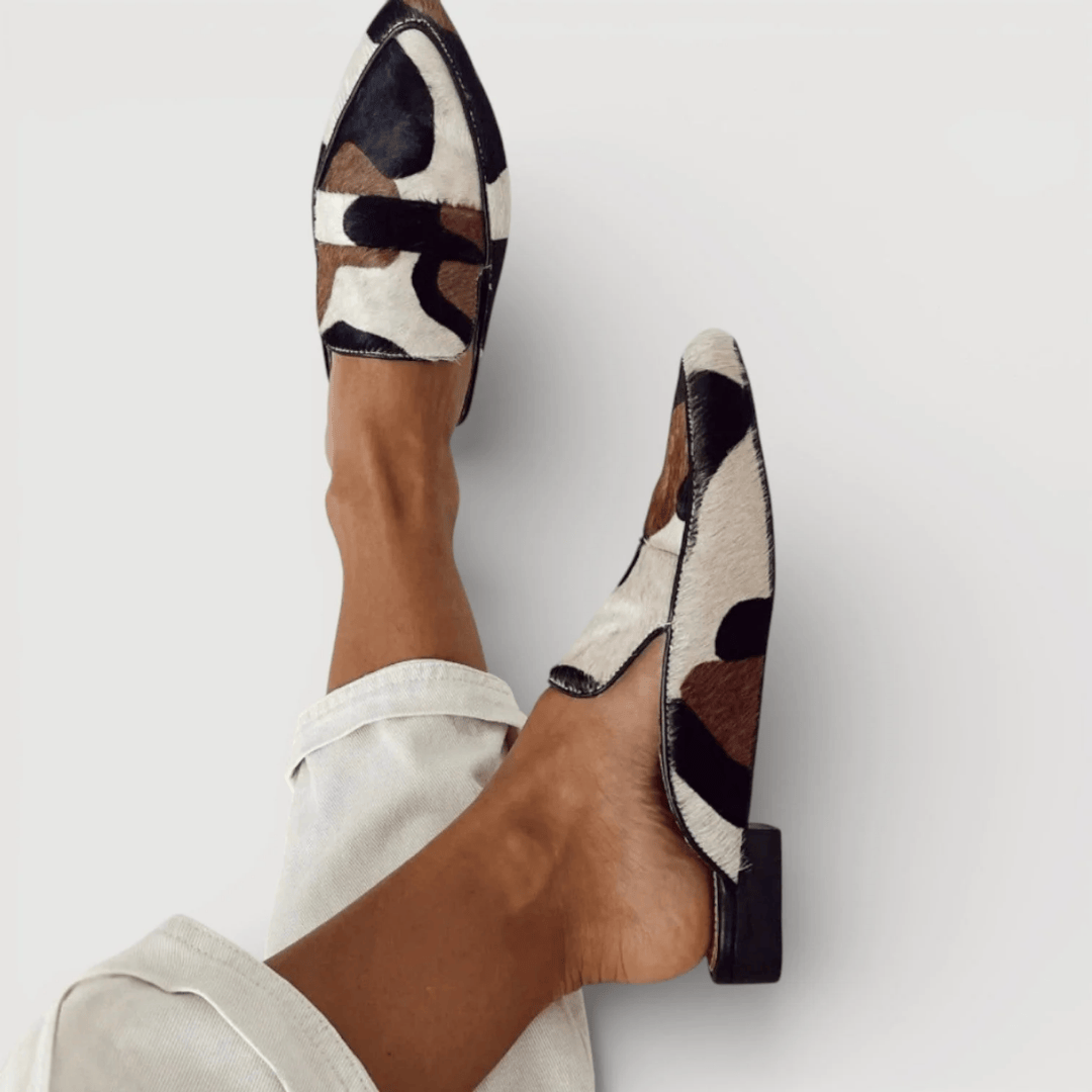 Women's Abstract Print Loafers | Pointed Toe