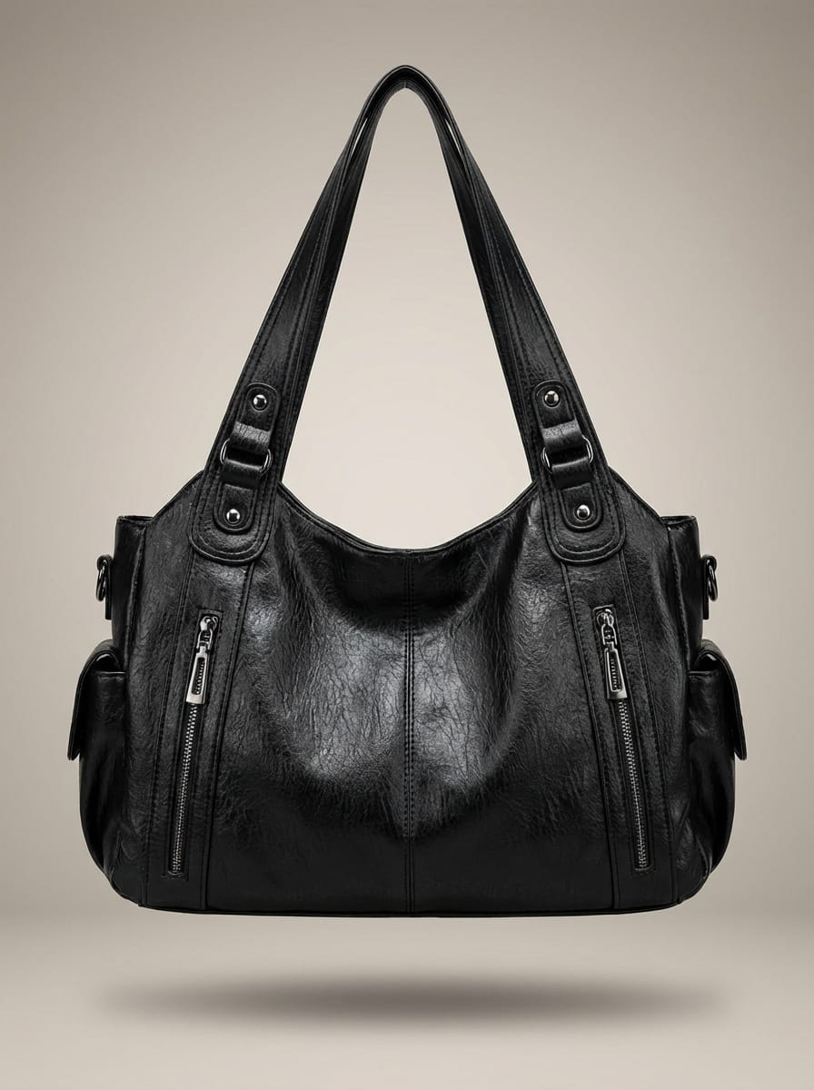 Women’s Classic Spacious Multi Zip Bag | Vintage