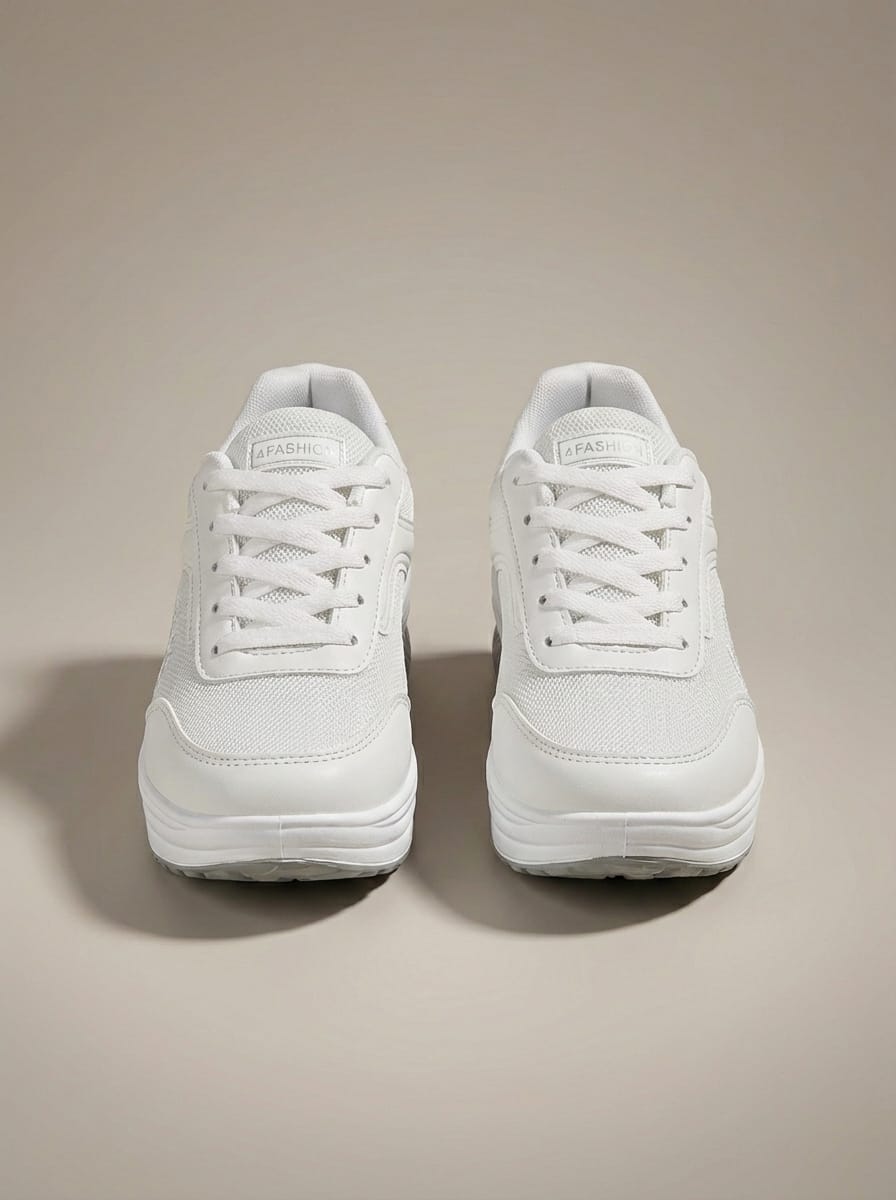 Women's Lace-Up Casual Platform Sneakers | Round Toe