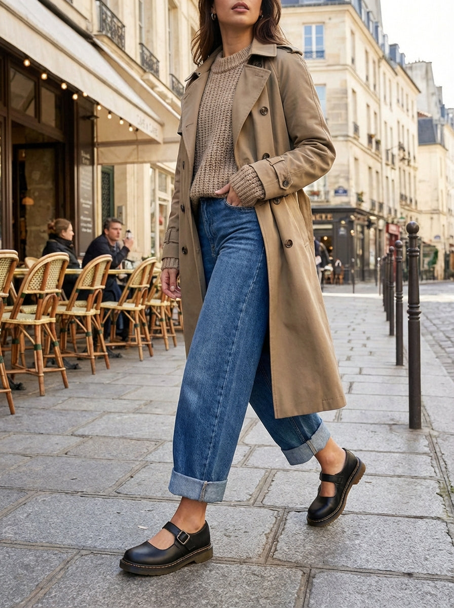 Women's Round Toe Flat Buckle Shoes | Casual