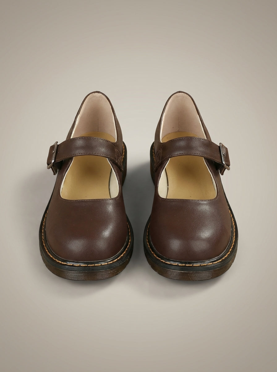 Women's Round Toe Flat Buckle Shoes | Casual