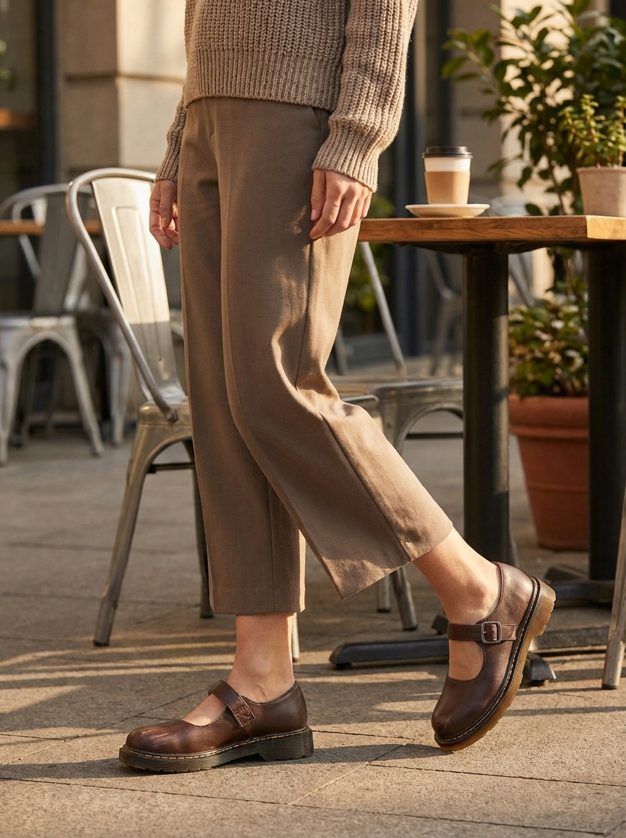 Women's Round Toe Flat Buckle Shoes | Casual