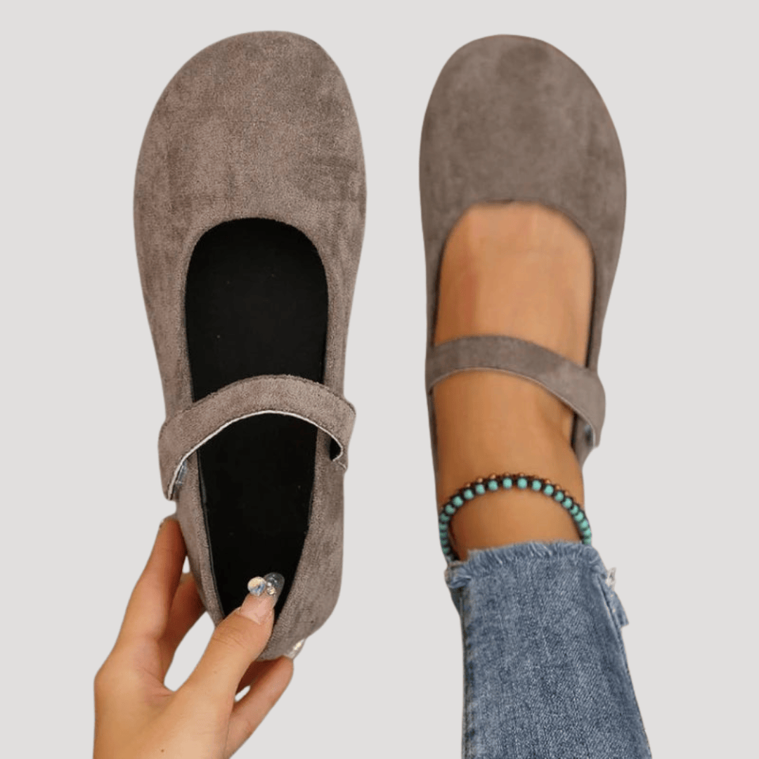 Women’s Round Toe Mary Jane Flats | Adjustable Straps