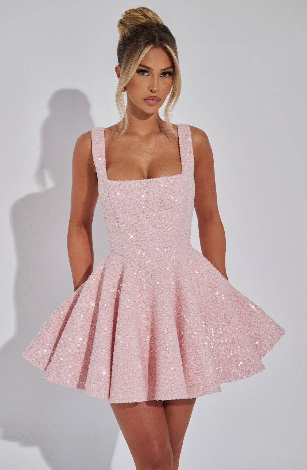 Women's Sequin Cocktail Dress with Bow Detail | Mini