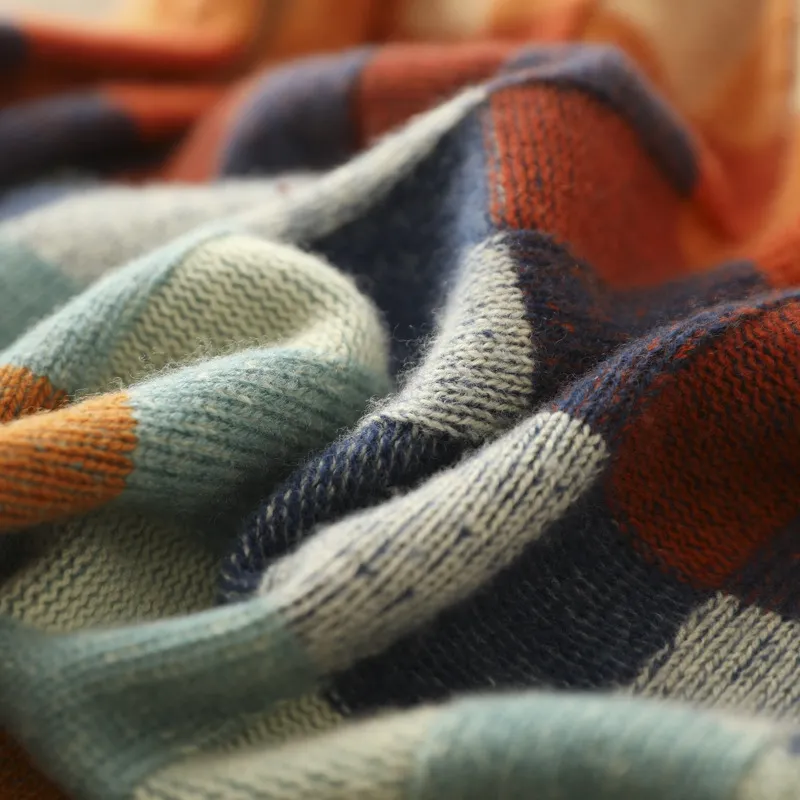 Women’s Sweater | Check Knit Crew Neck