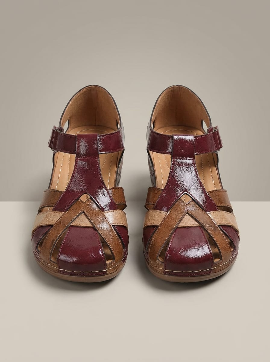 Women’s T-Strap Casual Low Heel Summer Sandals | Vintage