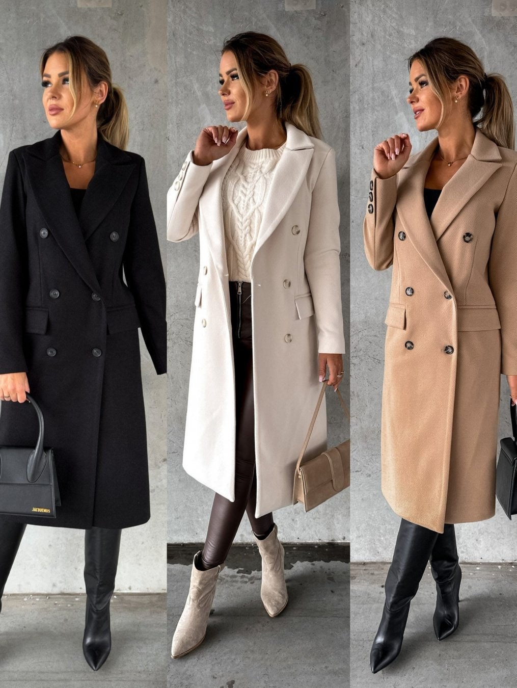 Women’s Trench Coat | Double Breasted Long Sleeves