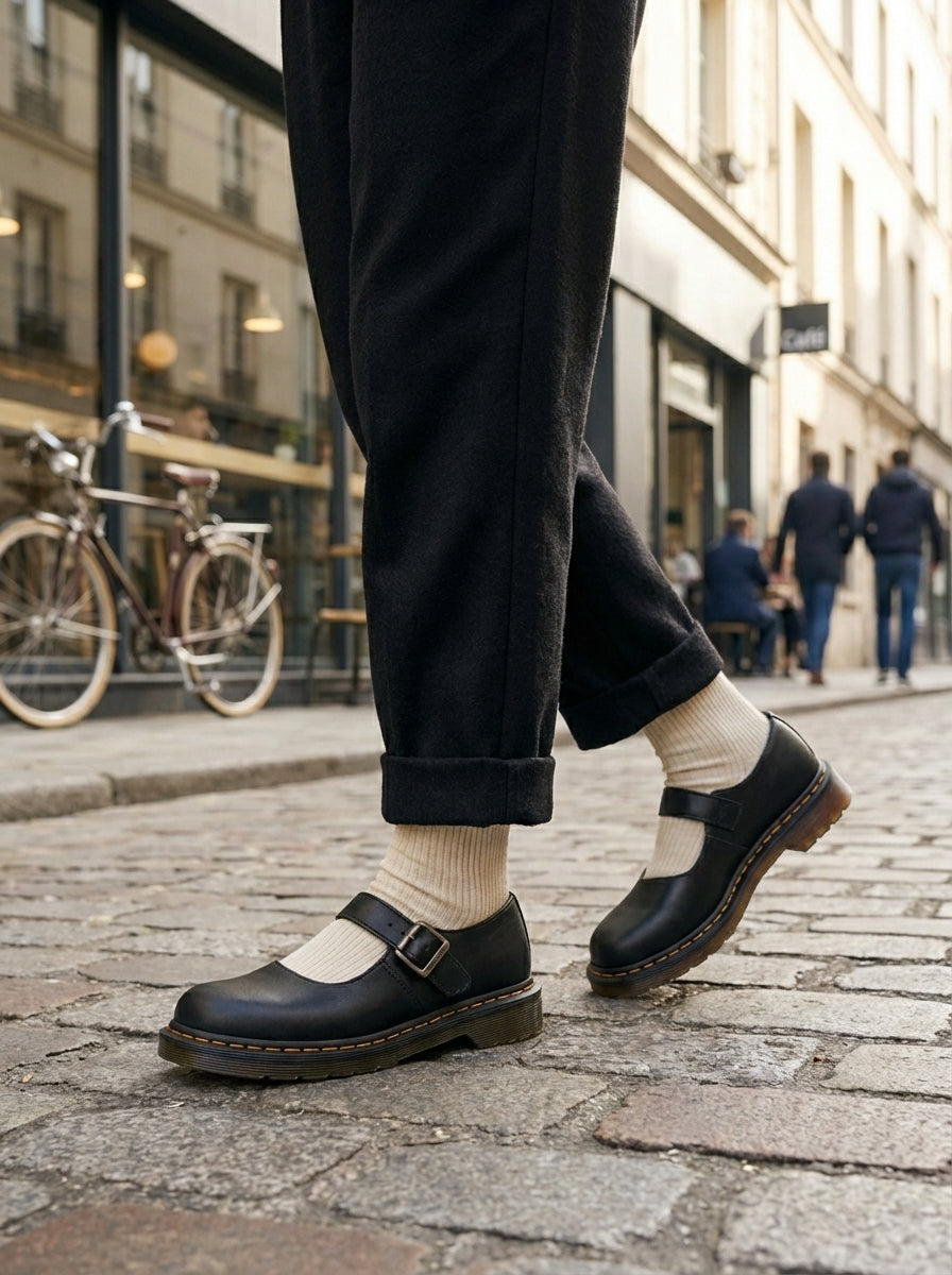 Women’s Vintage Round Toe Buckle Strap Shoes | Casual