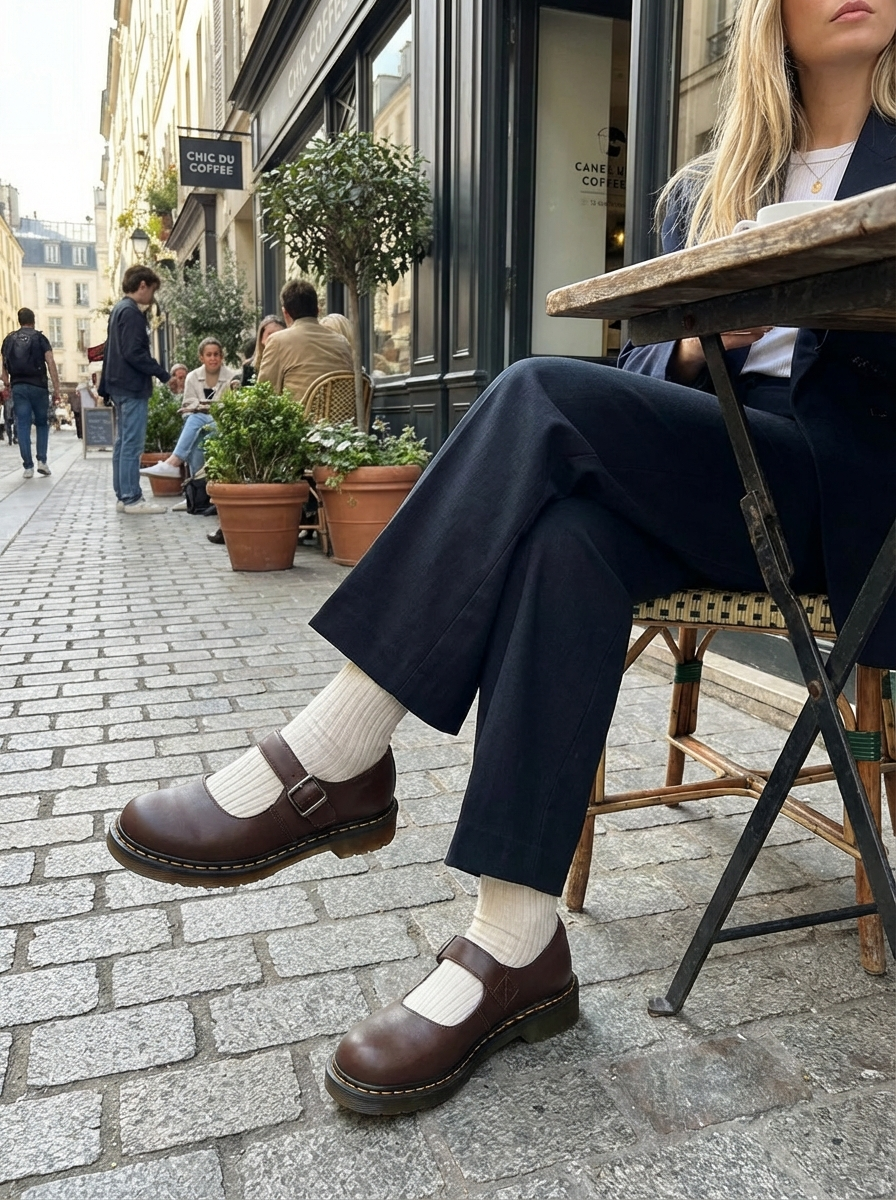 Women’s Vintage Round Toe Buckle Strap Shoes | Casual